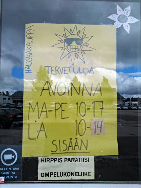 Kirppis Paratiisi on avoinna ma-pe kello 10-17 ja lauantaisin 10-14.